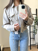 Hailey Cord Jacket - Taupe