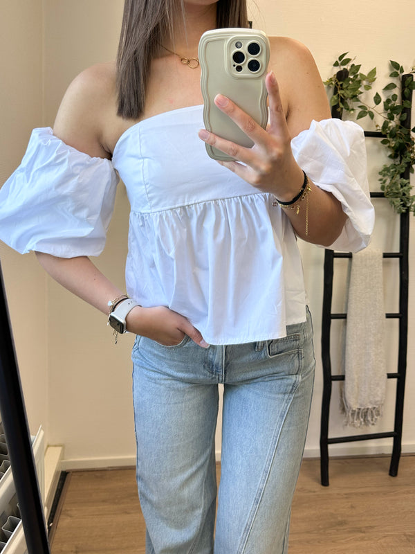 Rosemary Off Shoulder Top - White