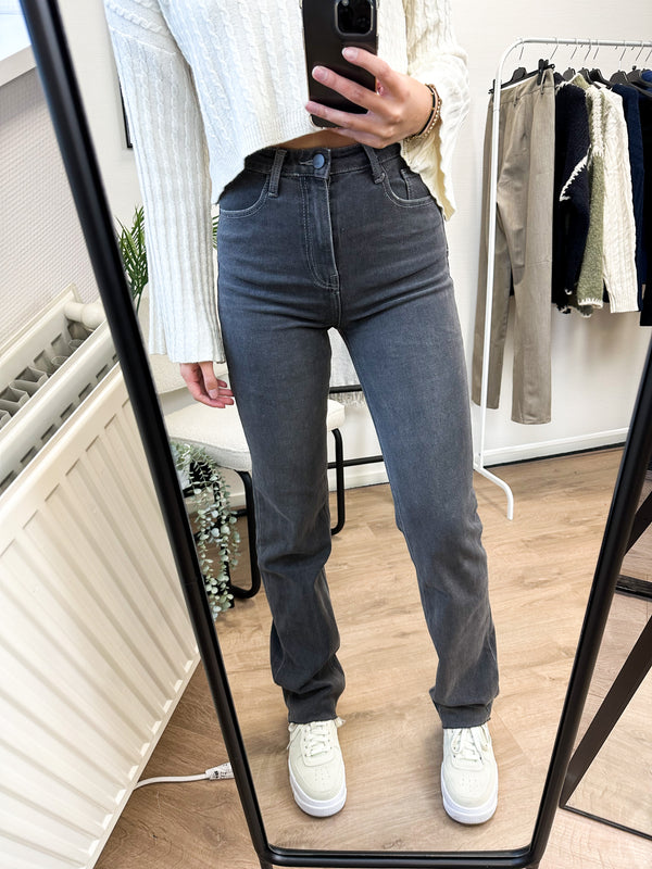Zayn Tall Straight Stretch Jeans - Dark Grey Denim