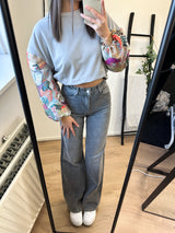 Klara Birds Sweater - Grey