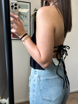 Esmee Open Back Top - Black