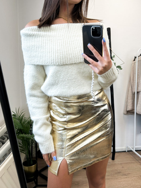 Brooklyn Skirt - Metallic Gold