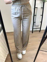 Mindy Linnen Pants - Taupe