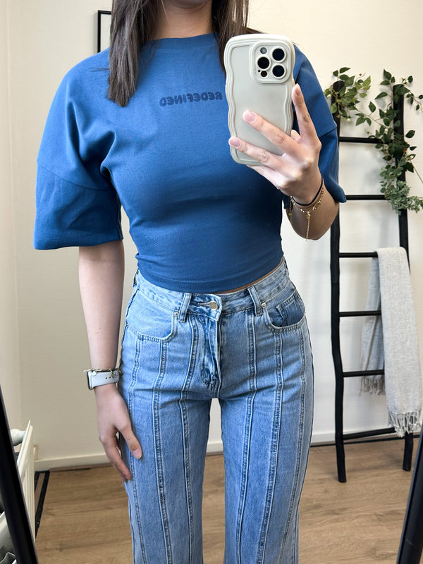 Redefined Fitted Tee - Denim Blue