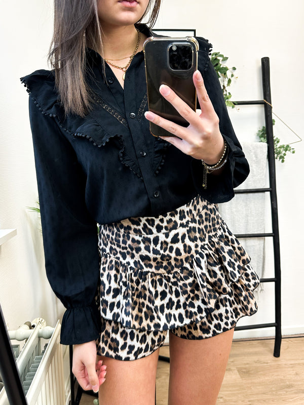 Leopard Skort- Brown/Black (MAAT L)