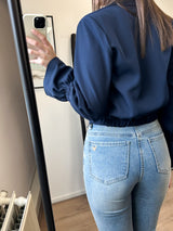 Nylah Cropped Blazer - Navy