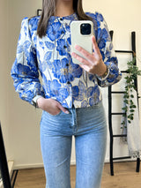 Dana Flower Jacket - Dark Blue