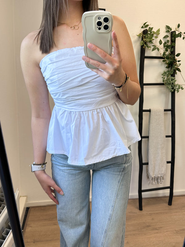 Palma Off Shoulder Top - White