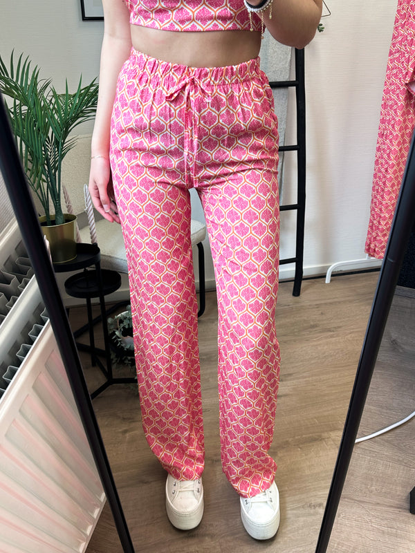 Zakynthos Tall Pants - Printed Pink