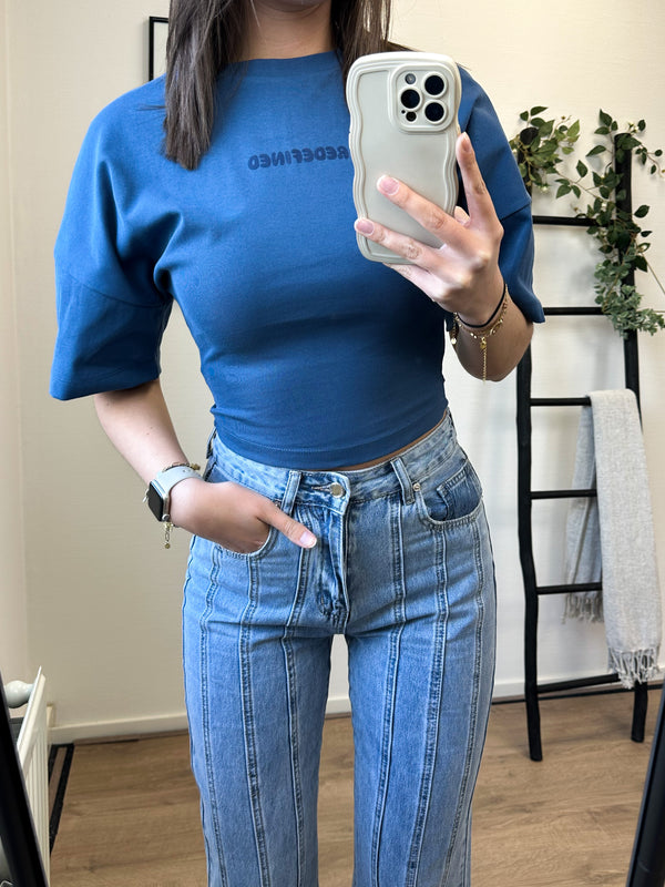Redefined Fitted Tee - Denim Blue