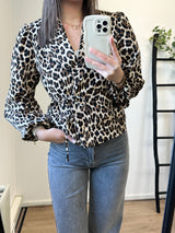 Tatum Bow Blazer - Leopard