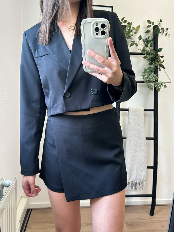 Britt Blazer Two Piece Set - Black