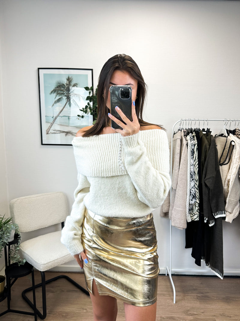 Brooklyn Skirt - Metallic Gold