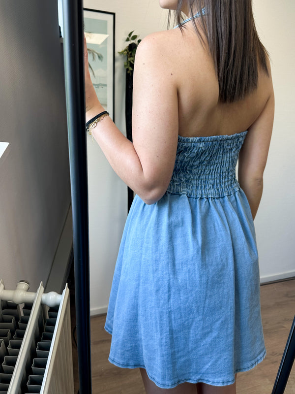 Hilary Denim Dress - Light Blue