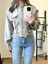 Hailey Cord Jacket - Taupe