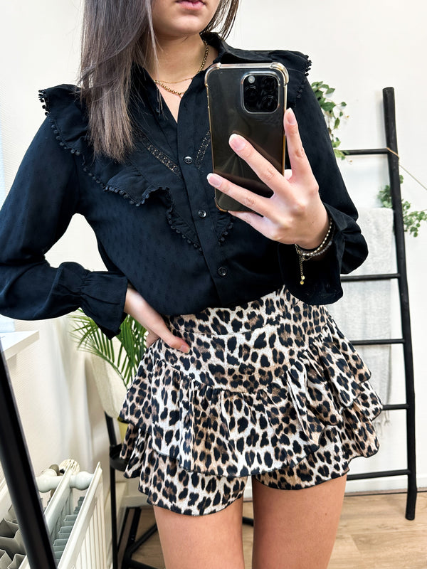 Leopard Skort- Brown/Black