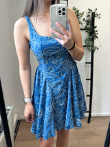 Fibi Printed Dress - Denim Blue
