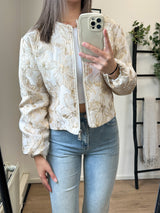 Lou Flower Printed Jacket - Brons