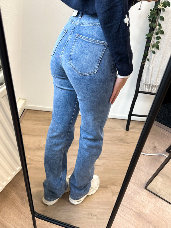 Louella Tall Straight Leg Stretch Jeans - Dark Blue Denim