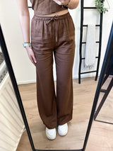 Mindy Linnen Pants - Brown