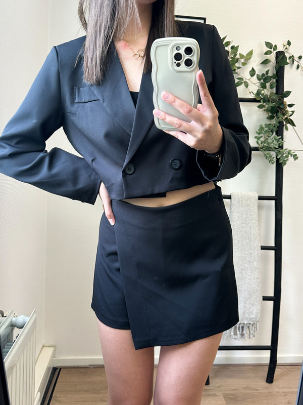 Britt Blazer Two Piece Set - Black