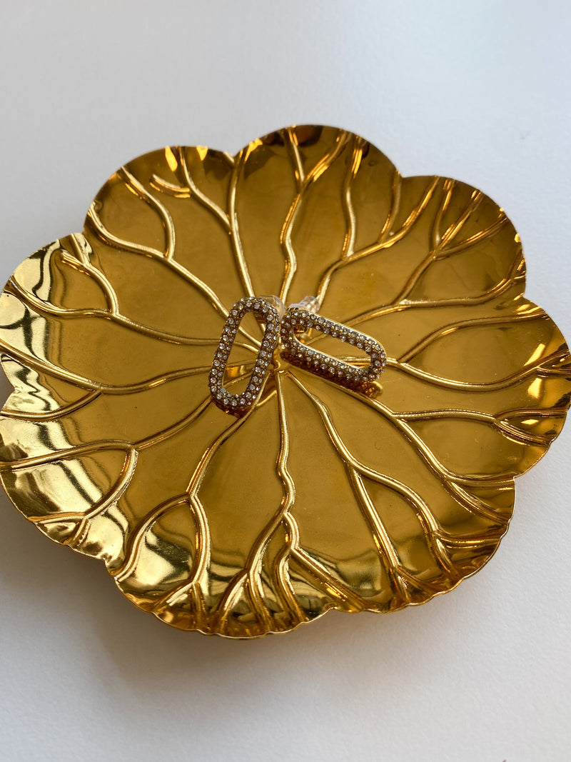 Oorbel strass stenen - Goud