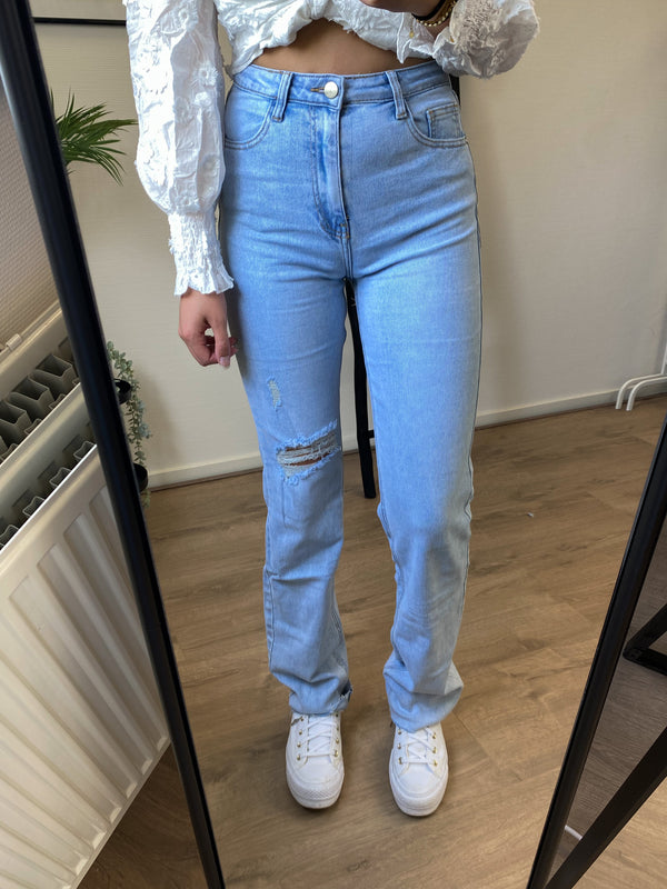 Mabel Tall Straight Stretch Jeans - Blue Denim