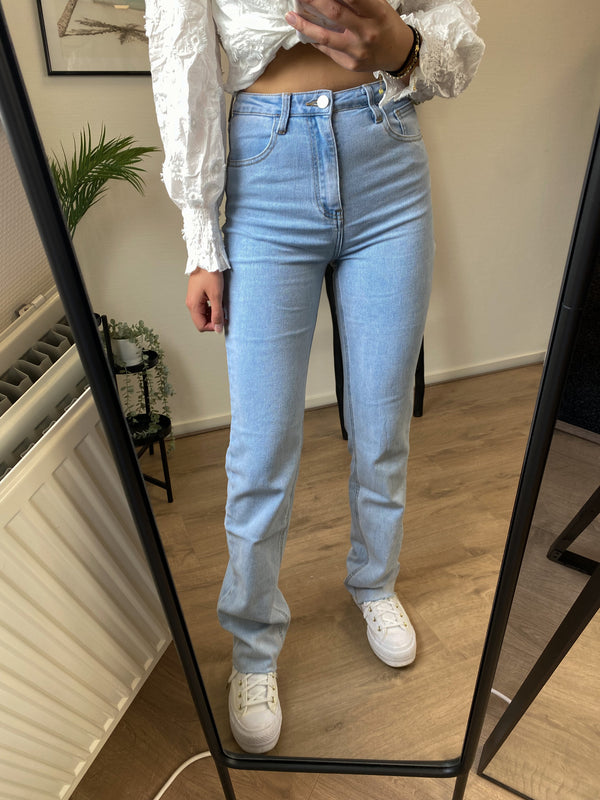 Penelope Tall Straight Stretch Jeans - Blue Denim